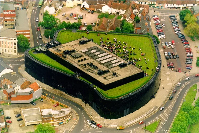 An Aerial picture of the Willis Building, Ipswich