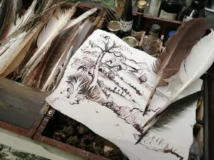Medieval Goose Quill and Ink Workshop