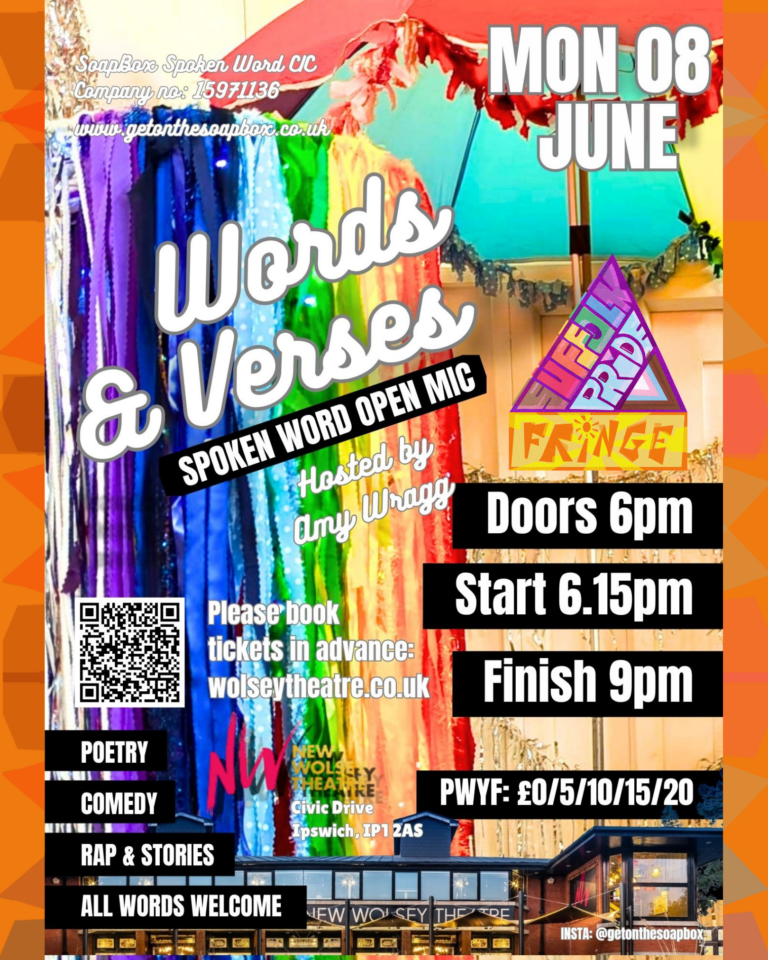 Suffolk Pride Fringe Festival: Get On The Soapbox presents Words & Verses