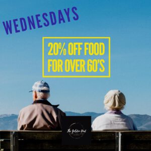 Wednesday deal for the Over 60’s at the Golden Hind