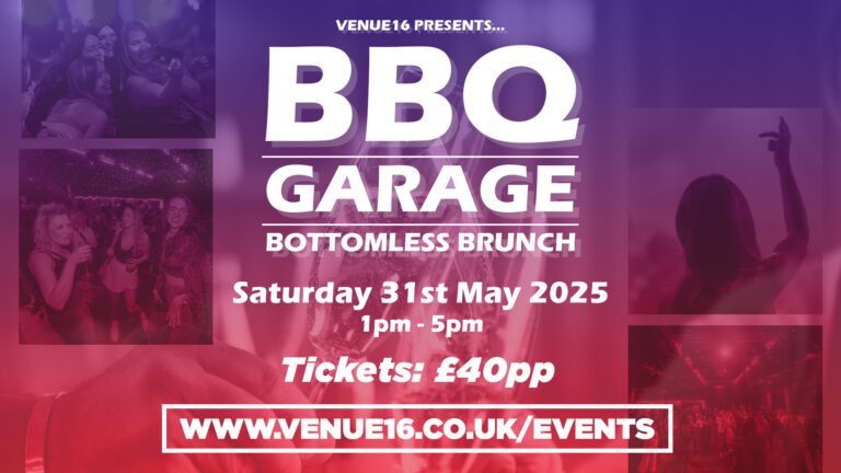 BBQ, Garage, Bottomless Brunch