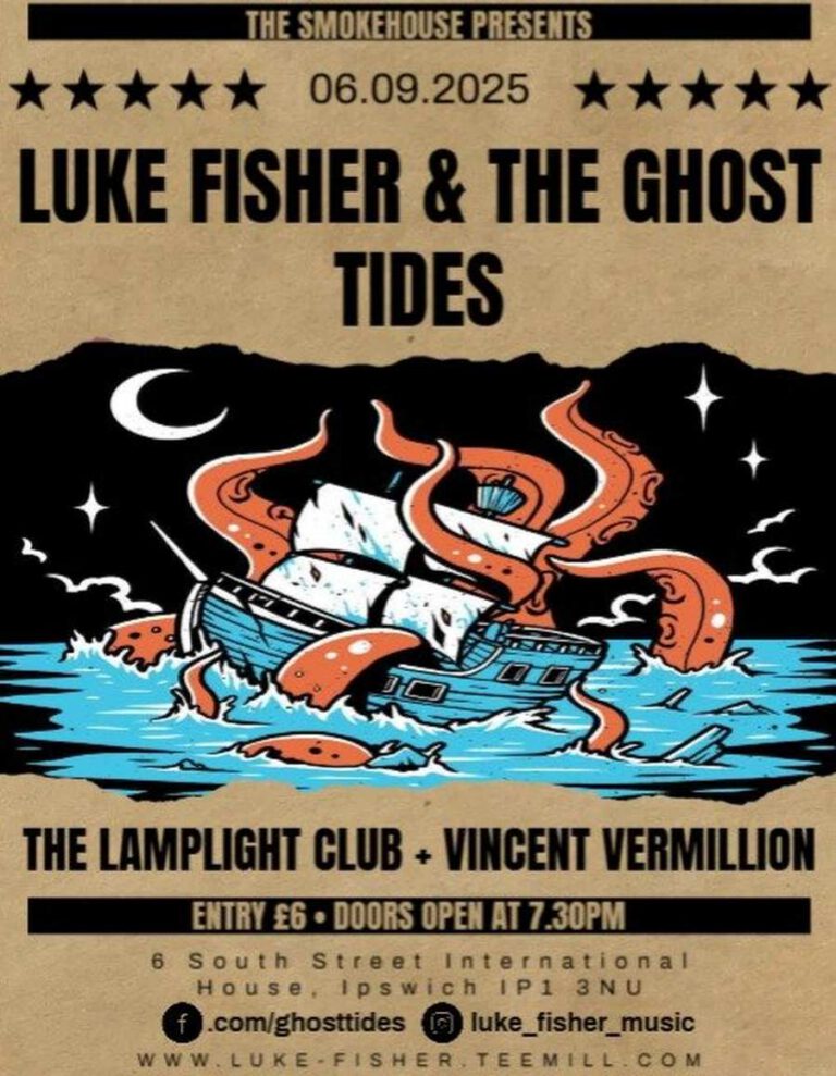 Luke Fisher & The Ghost Tides / The Lamp Light Club / Vincent Vermillion