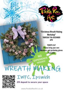 Christmas Wreath making class at Ipswich Wanderers FC
