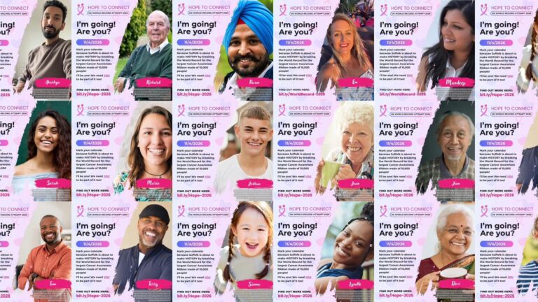 World Record Attempt to create the World’s Largest Human Cancer Awareness Ribbon