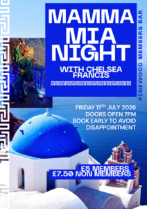 MAMMA MIA NIGHT WITH CHELSEA FRANCIS