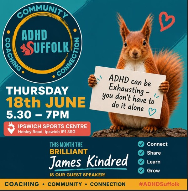ADHD Suffolk – A free peer support group in Ipswich